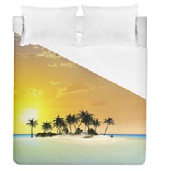 Beautiful Island In The Sunset Duvet Cover Single Side (full/queen Size)