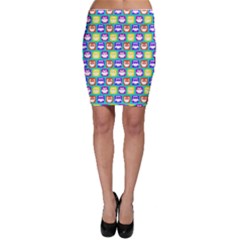 Colorful Whimsical Owl Pattern Bodycon Skirts by GardenOfOphir