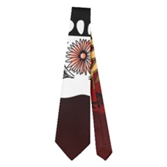 Funny Happy Skull Neckties (two Side)  by FantasyWorld7