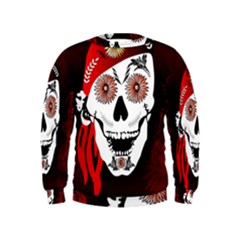 Funny Happy Skull Boys  Sweatshirts by FantasyWorld7