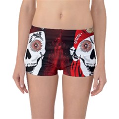 Funny Happy Skull Boyleg Bikini Bottoms by FantasyWorld7