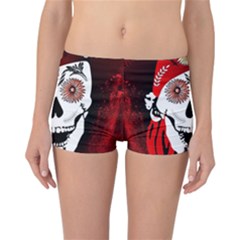 Funny Happy Skull Reversible Boyleg Bikini Bottoms