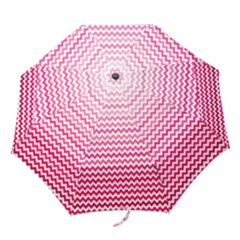 Pink Gradient Chevron Folding Umbrellas