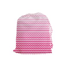 Pink Gradient Chevron Drawstring Pouches (large) 