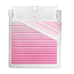 Pink Gradient Chevron Duvet Cover (twin Size) by CraftyLittleNodes