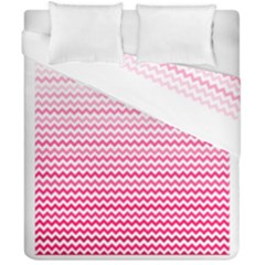 Pink Gradient Chevron Duvet Cover (double Size) by CraftyLittleNodes