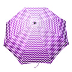 Purple Gradient Chevron Folding Umbrellas