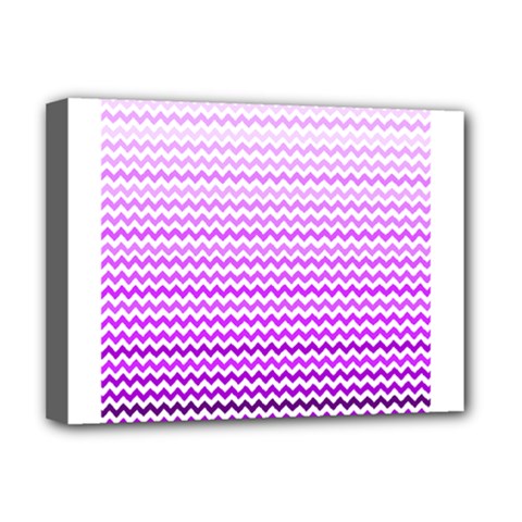 Purple Gradient Chevron Deluxe Canvas 16  X 12  