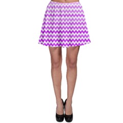 Purple Gradient Chevron Skater Skirts