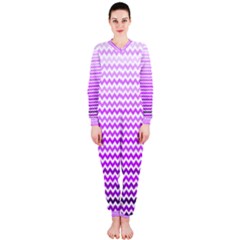 Purple Gradient Chevron Onepiece Jumpsuit (ladies) 