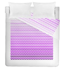 Purple Gradient Chevron Duvet Cover (full/queen Size)