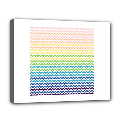 Pastel Gradient Rainbow Chevron Deluxe Canvas 20  X 16  