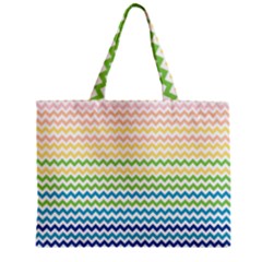 Pastel Gradient Rainbow Chevron Zipper Tiny Tote Bags by CraftyLittleNodes