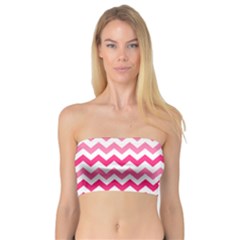 Pink Gradient Chevron Large Women s Bandeau Tops by CraftyLittleNodes