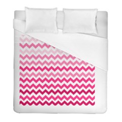 Pink Gradient Chevron Large Duvet Cover Single Side (twin Size)