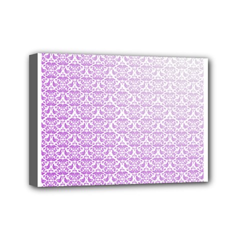 Purple Damask Gradient Mini Canvas 7  X 5 