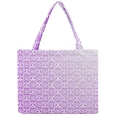 Purple Damask Gradient Tiny Tote Bags