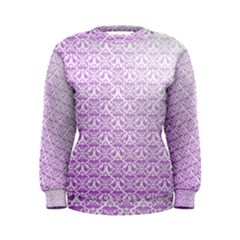 Purple Damask Gradient Women s Sweatshirts by CraftyLittleNodes