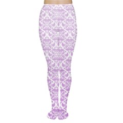 Purple Damask Gradient Women s Tights by CraftyLittleNodes