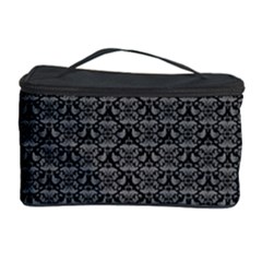 Silver Damask With Black Background Cosmetic Storage Cases