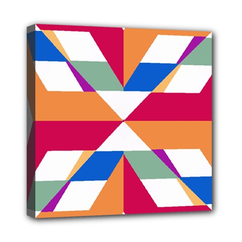 Shapes In Triangles Mini Canvas 8  X 8  (stretched)