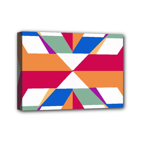 Shapes In Triangles Mini Canvas 7  X 5  (stretched)