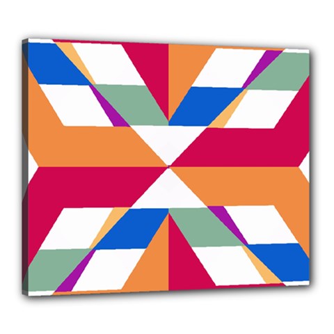 Shapes In Triangles Canvas 24  X 20  (stretched)