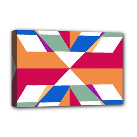 Shapes In Triangles Deluxe Canvas 18  X 12  (stretched)