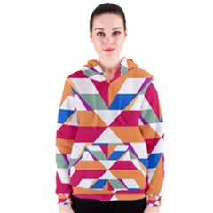 Shapes In Triangles Women s Zipper Hoodie