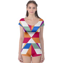 Shapes In Triangles Short Sleeve Leotard