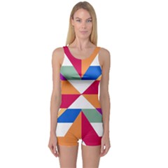 Shapes In Triangles Women s Boyleg One Piece Swimsuit