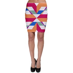 Shapes In Triangles Bodycon Skirt