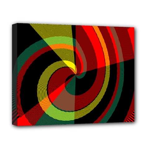 Spiral Deluxe Canvas 20  X 16  (stretched) by LalyLauraFLM