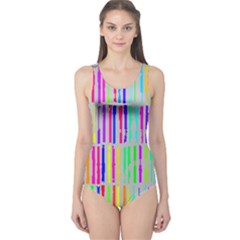 Colorful Vintage Stripes Women s One Piece Swimsuit