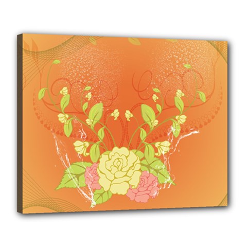 Beautiful Flowers In Soft Colors Canvas 20  X 16 