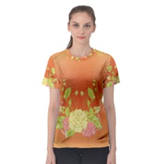 Beautiful Flowers In Soft Colors Women s Sport Mesh Tees