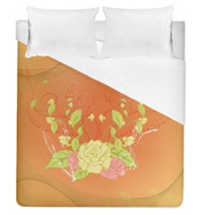 Beautiful Flowers In Soft Colors Duvet Cover Single Side (full/queen Size)