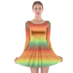 Gradient Chaos Long Sleeve Skater Dress by LalyLauraFLM