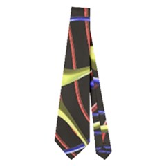 Ribbon Chaos 2 Black  Neckties (two Side)  by ImpressiveMoments