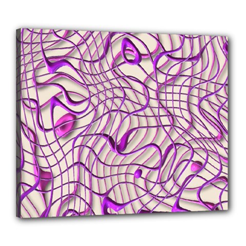 Ribbon Chaos 2 Lilac Canvas 24  X 20  by ImpressiveMoments