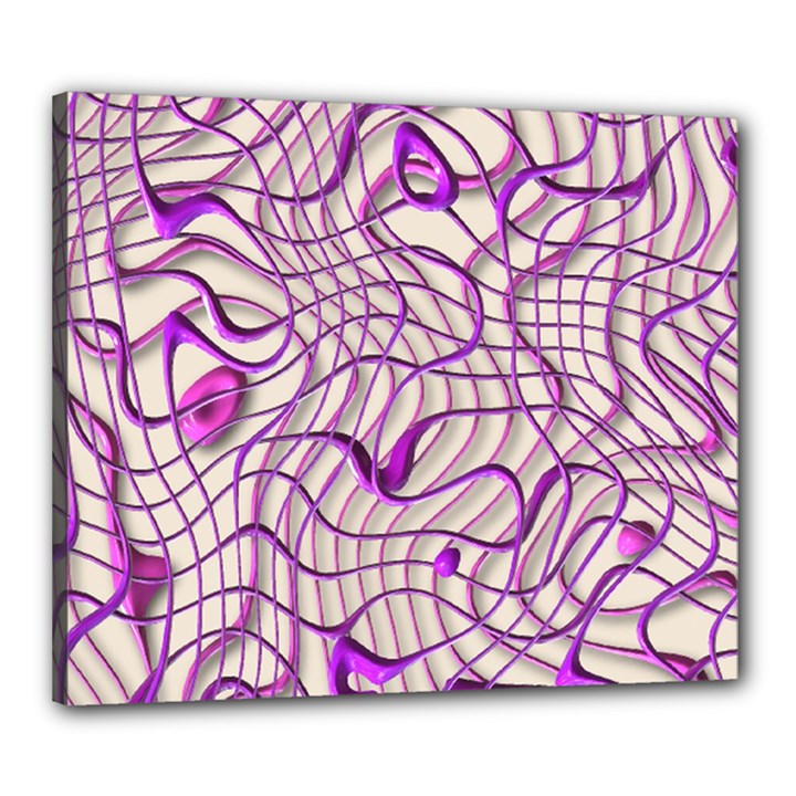 Ribbon Chaos 2 Lilac Canvas 24  x 20 