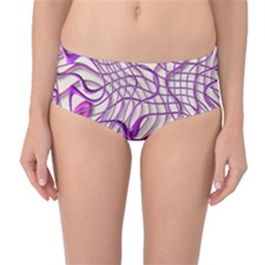 Ribbon Chaos 2 Lilac Mid-waist Bikini Bottoms