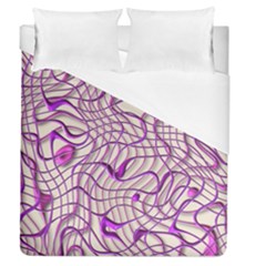 Ribbon Chaos 2 Lilac Duvet Cover Single Side (full/queen Size) by ImpressiveMoments