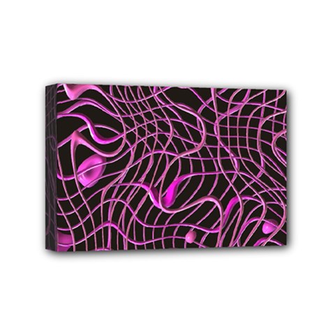 Ribbon Chaos 2 Pink Mini Canvas 6  X 4 