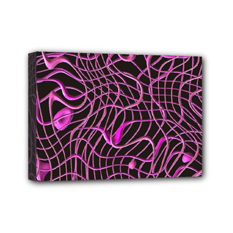 Ribbon Chaos 2 Pink Mini Canvas 7  X 5 