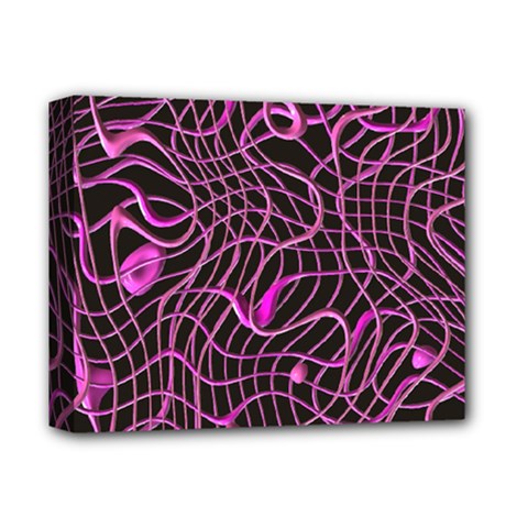 Ribbon Chaos 2 Pink Deluxe Canvas 14  X 11 