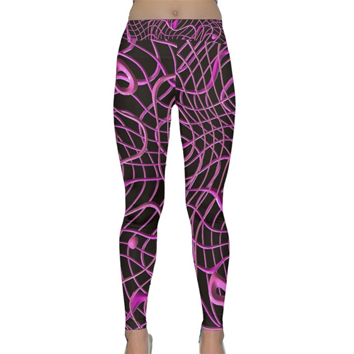 Ribbon Chaos 2 Pink Yoga Leggings