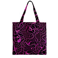 Ribbon Chaos 2 Pink Zipper Grocery Tote Bags