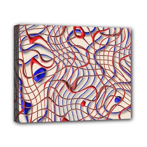 Ribbon Chaos 2 Red Blue Canvas 10  X 8  by ImpressiveMoments