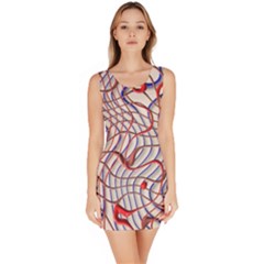 Ribbon Chaos 2 Red Blue Bodycon Dresses